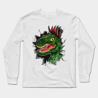 Green velociraptor Long Sleeve T-Shirt